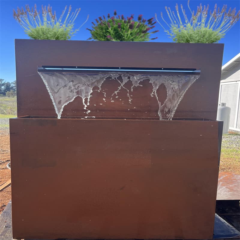 Backyard Corten Water Fountain-Corten Steel Water Feature