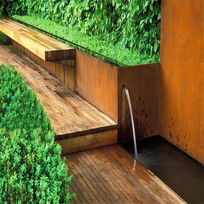 Industrial Landscape Corten Steel Water Feature Factory-Corten Steel ...