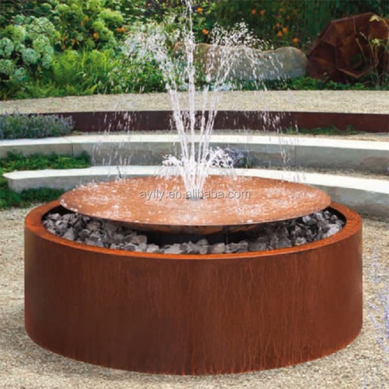 Nature Style Corten Steel Water Fountain Wholesale-Corten Steel Water ...