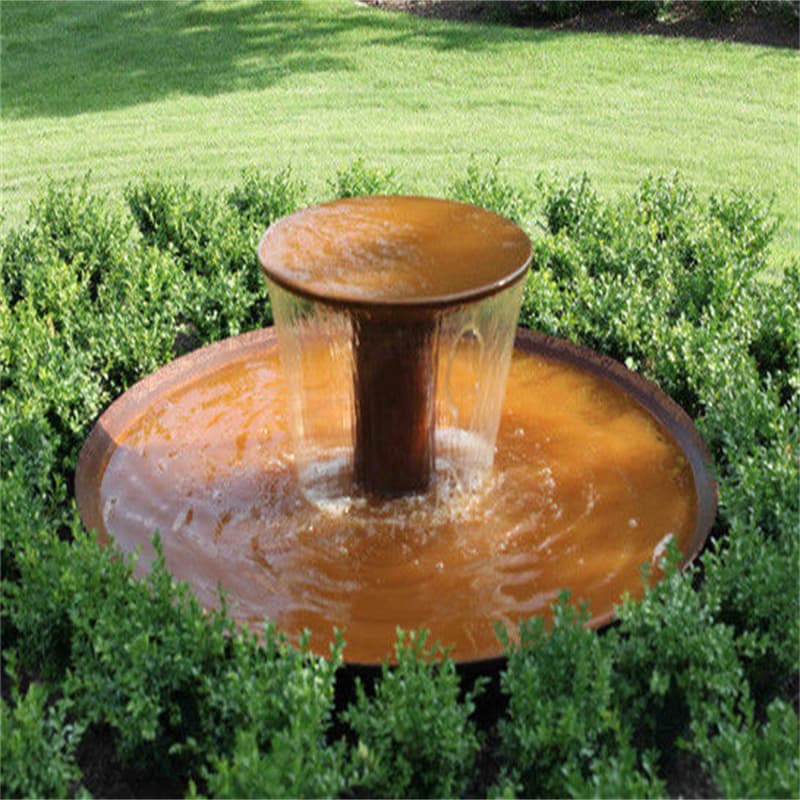 Industrial Style Corten Steel Water Feature Design-Corten Steel Water ...